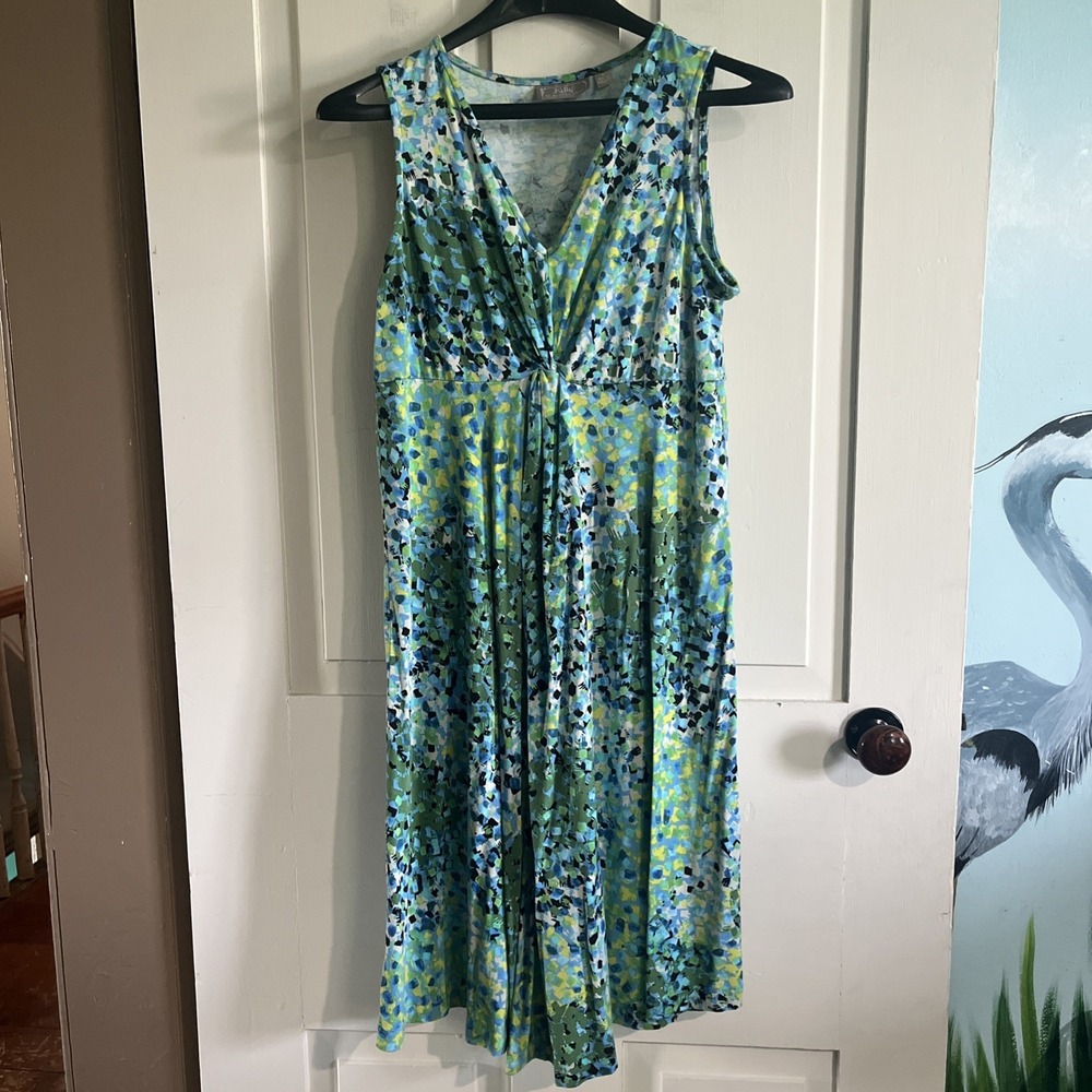 KELLY by CLINTON KELLY Size S Black/Multi Sleeveless Midi Fit & Flare Dress